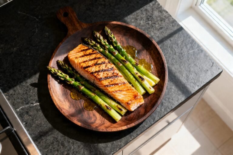 Diabetes-Friendly Grilled Salmon with Asparagus