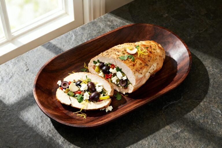 Mediterranean Olive and Feta Stuffed Chicken Breast