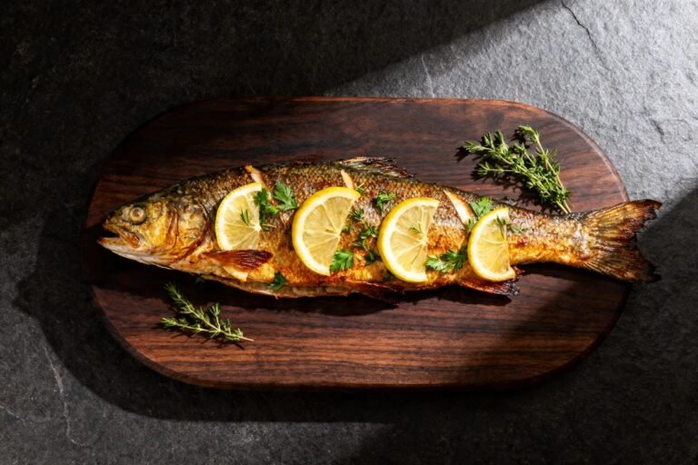 Paleo Roasted Lemon Herb Trout
