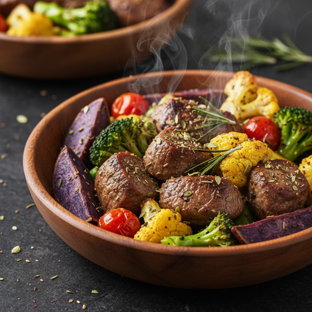 Anti-Inflammatory Longevity Oven-Roasted Lamb and Veggies