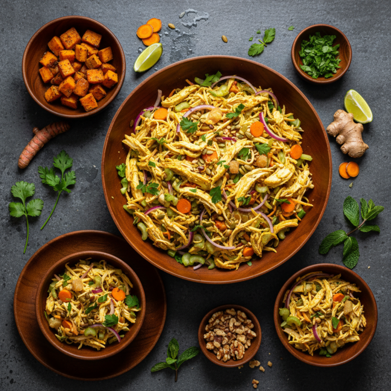 Anti-Inflammatory Longevity Turmeric Ginger Chicken Salad | Kevin Wagonfoot