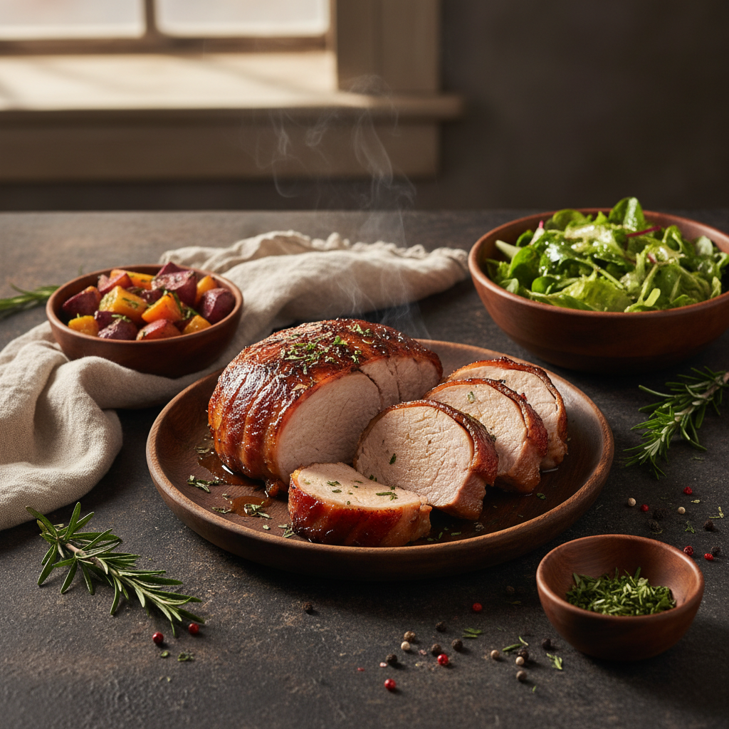 Carnivore Air Fryer Bacon-Wrapped Pork Tenderloin