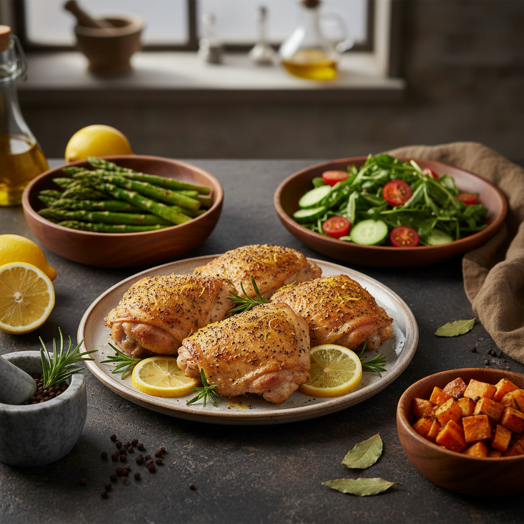 Diabetic-Friendly Baked Lemon Pepper Chicken Thighs