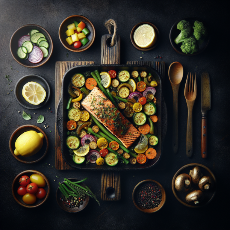 One-Pan Weeknight Lemon Herb Salmon and Veggies | Kevin Wagonfoot