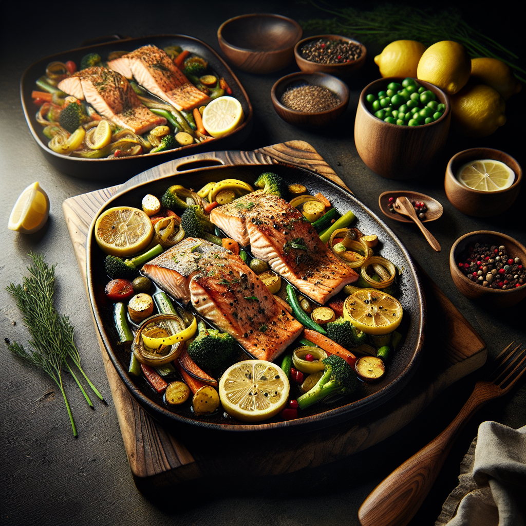 One-Pan Weeknight Lemon Herb Salmon and Veggies