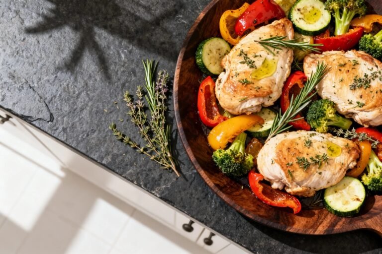 Weeknight One-Pan Baked Herb Chicken with Vegetables