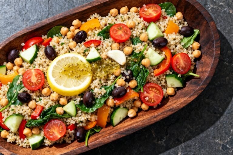 Longevity Mediterranean Quinoa and Chickpea Salad