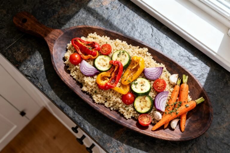 Longevity Quinoa and Roasted Vegetable Bowl