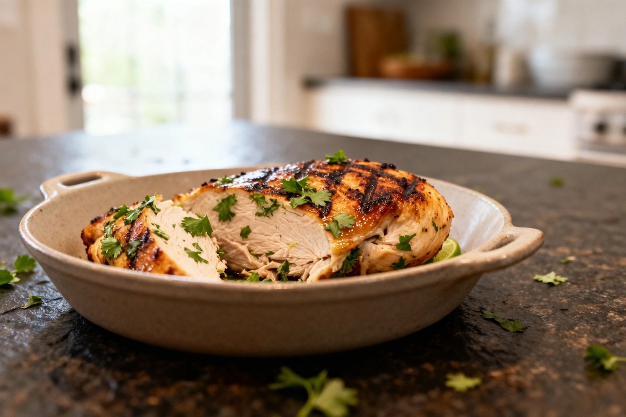 es) of the Paleo Grilled Cilantro Lime Chicken, showcasing the same portion as Image 1. It rests in