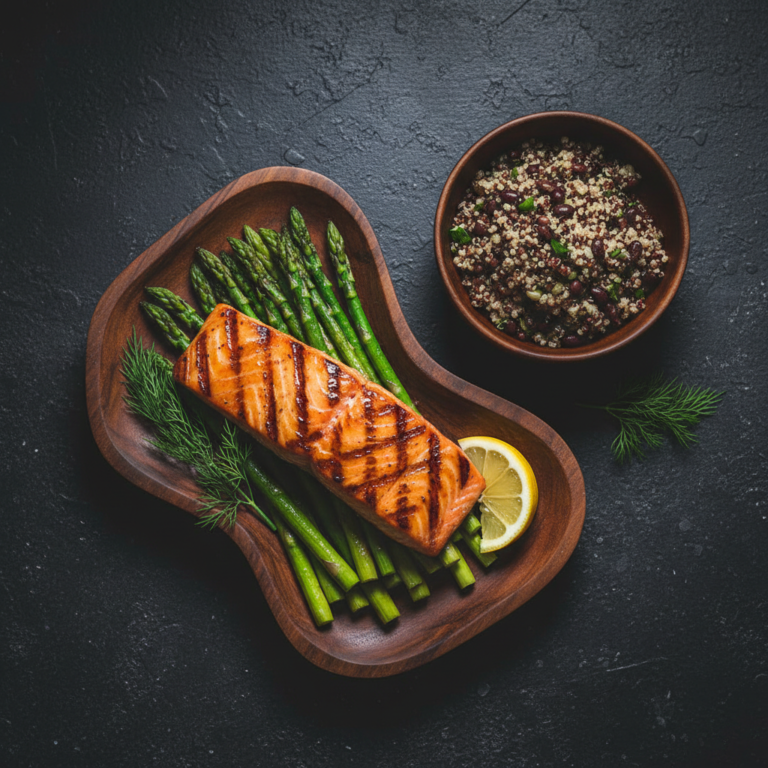 Healthy Diabetic-Friendly Grilled Salmon with Asparagus | Kevin Wagonfoot