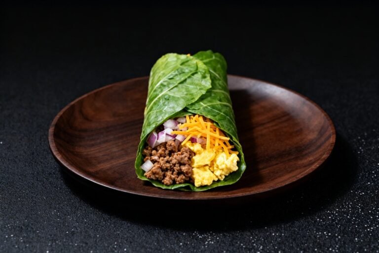 Breakfast Burrito in a Collard Green Wrap | Kevin Wagonfoot