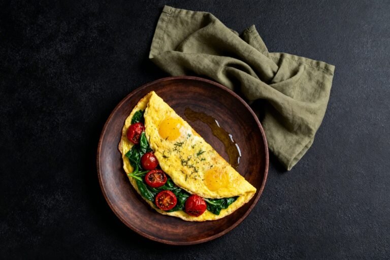Herb-Roasted Tomato & Spinach Omelet | Kevin Wagonfoot