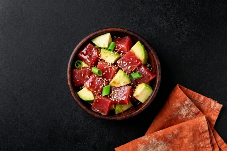 Ahi Tuna Poke with Avocado and Sesame Seeds | Kevin Wagonfoot