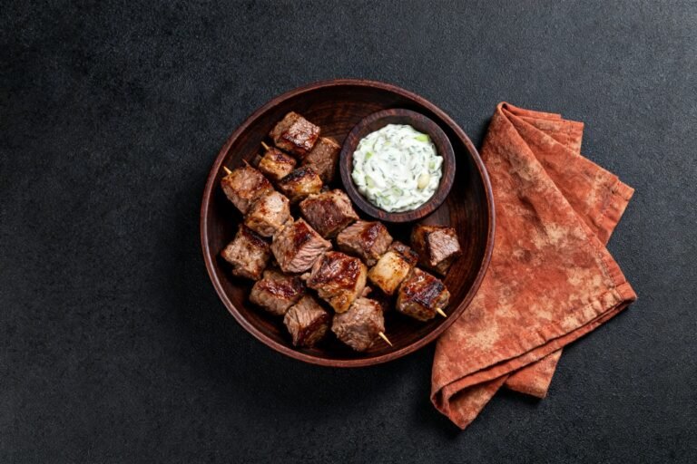 Grilled Lamb Kebabs with Tzatziki Sauce | Kevin Wagonfoot