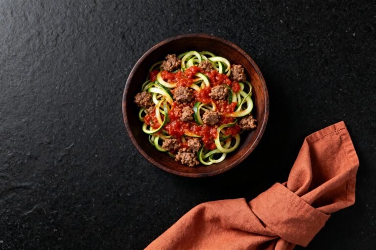 Italian Beef Zoodles with Marinara | Kevin Wagonfoot