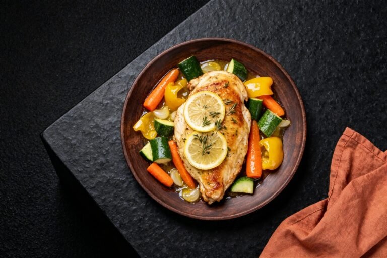Lemon Herb Roast Chicken with Garlic Butter Vegetables | Kevin Wagonfoot